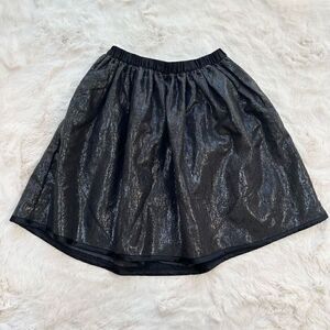 Hanna Andersson Metallic Skirt Sparkly Black Holiday Winter Formal kids size 160